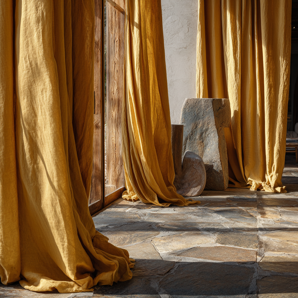 Autumn Harvest Collection: Warm Toned Linen Drapes 8 colors（1 Panel）