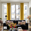Romantic French Style Linen Drapes in Soft Butter Yellow（1 Panel）