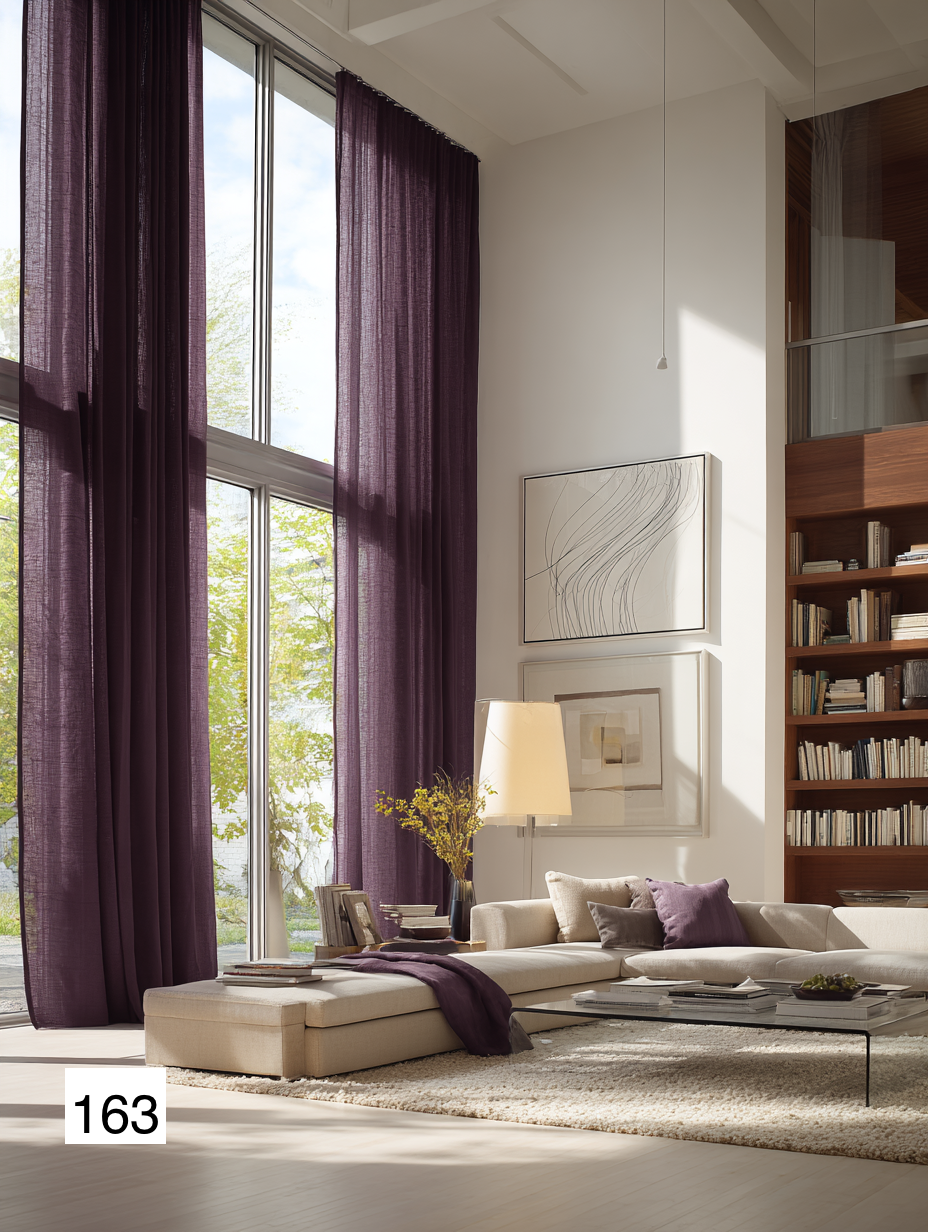 Modern Minimalist Linen Curtains in Smoky Grey（1 Panel）