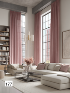 Modern Minimalist Linen Curtains in Smoky Grey（1 Panel）