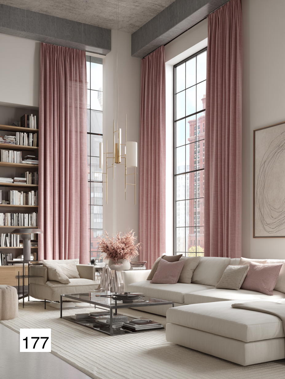 Modern Minimalist Linen Curtains in Smoky Grey（1 Panel）