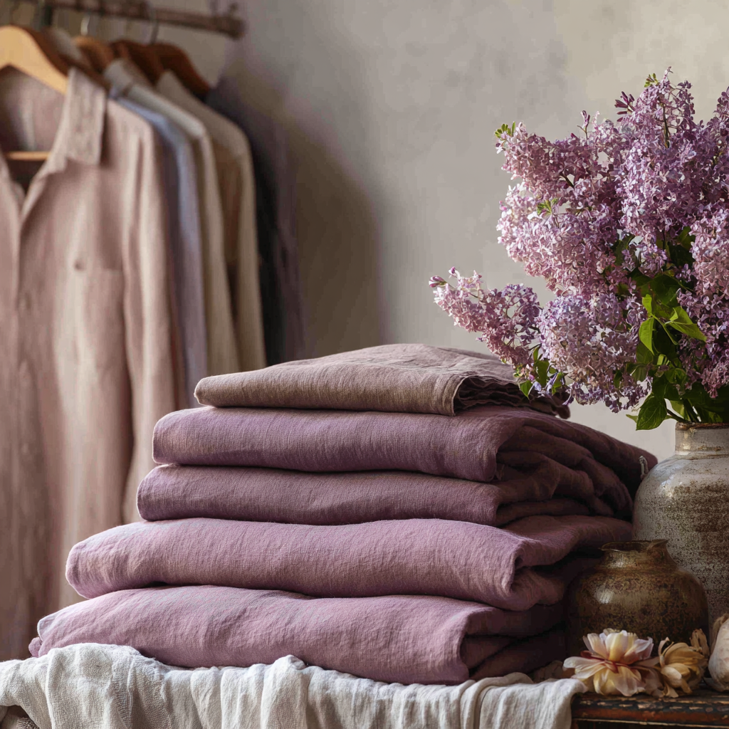 Romantic Lavender Purple Linen Curtains - Soft Aesthetic 7 colors（1 Panel）