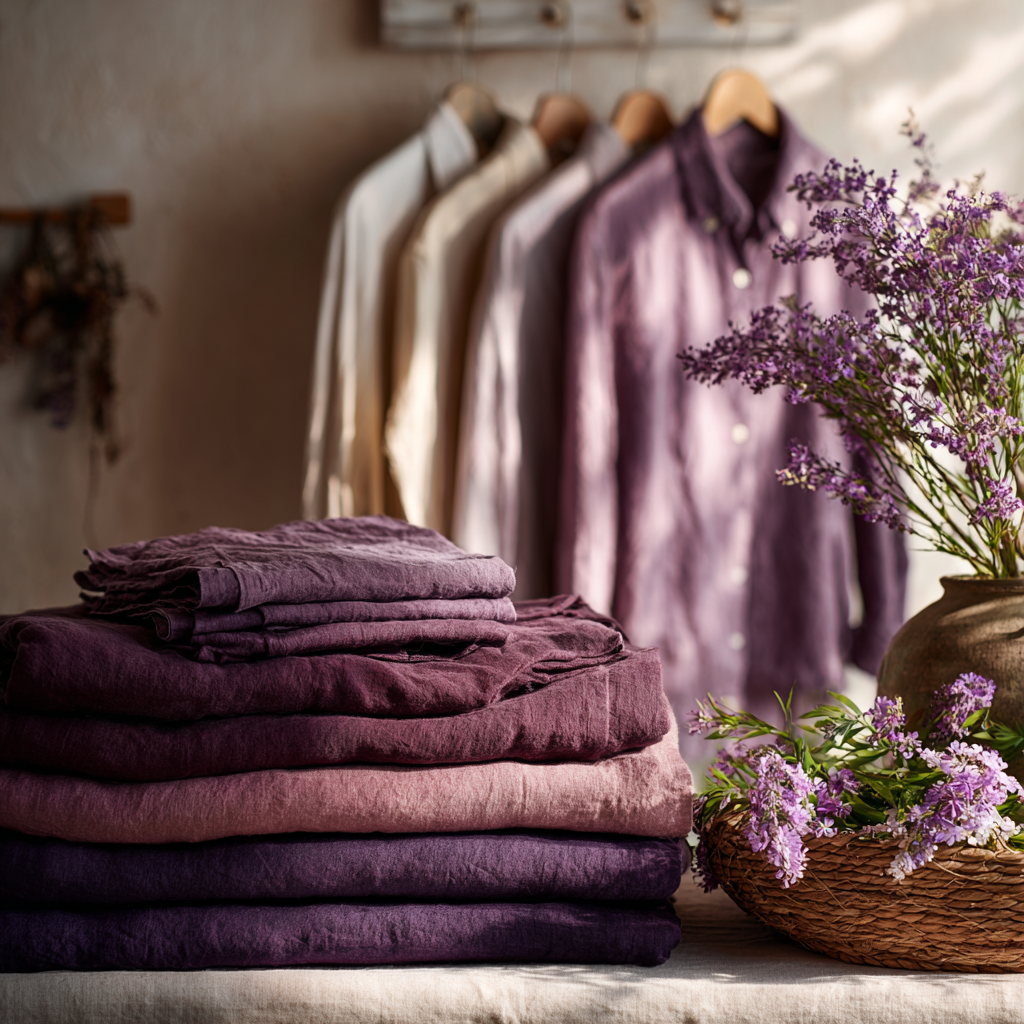 Romantic Lavender Purple Linen Curtains - Soft Aesthetic 7 colors（1 Panel）