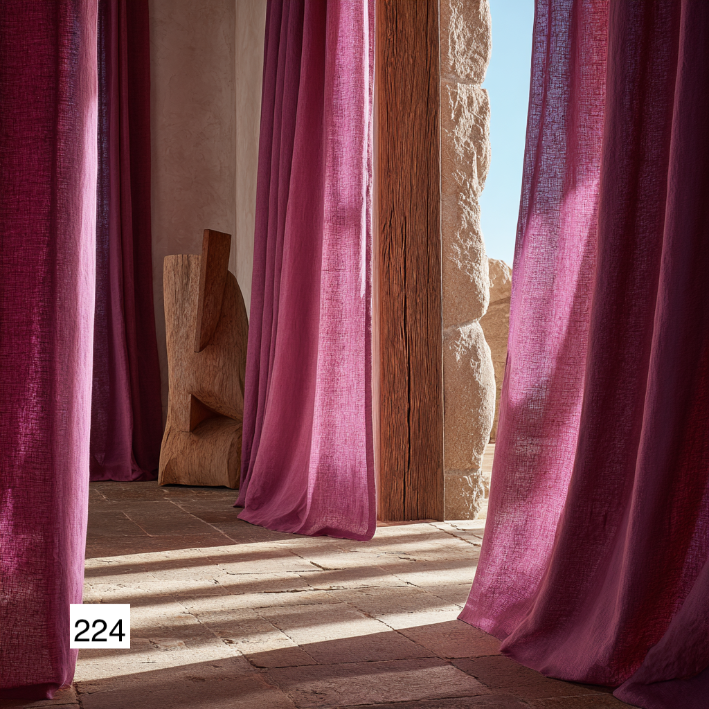 Statement Red Linen Curtains for Elegant Spaces 8 colors（1 Panel）