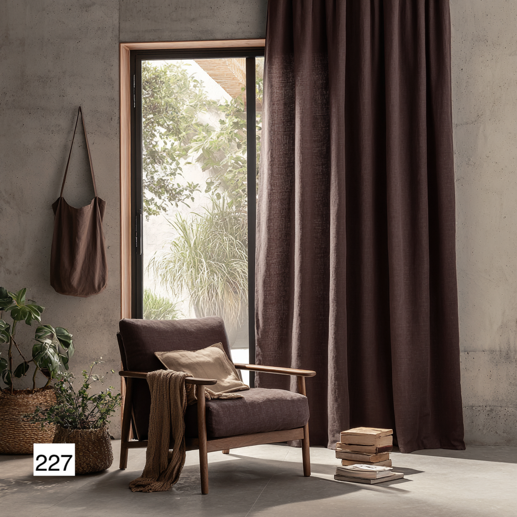 Romantic Lavender Purple Linen Curtains - Soft Aesthetic 7 colors（1 Panel）