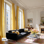Romantic French Style Linen Drapes in Soft Butter Yellow（1 Panel）