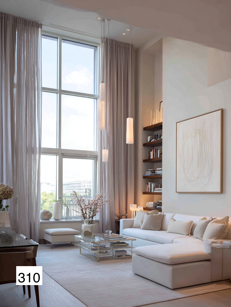 Modern Minimalist Linen Curtains in Smoky Grey（1 Panel）