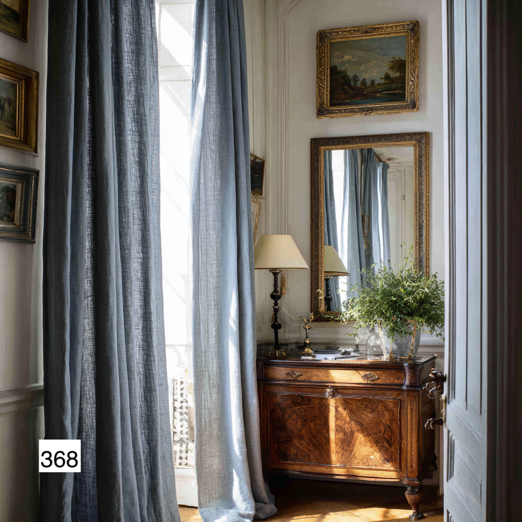 Classic American Vintage Linen Curtains - 9 Retro Colors（1 Panel）