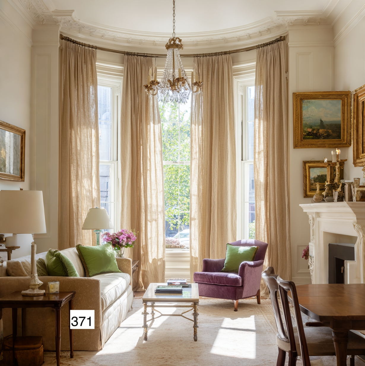 Handmade Linen Curtain Panel: French Style Drapes, Custom Length（1 Panel）