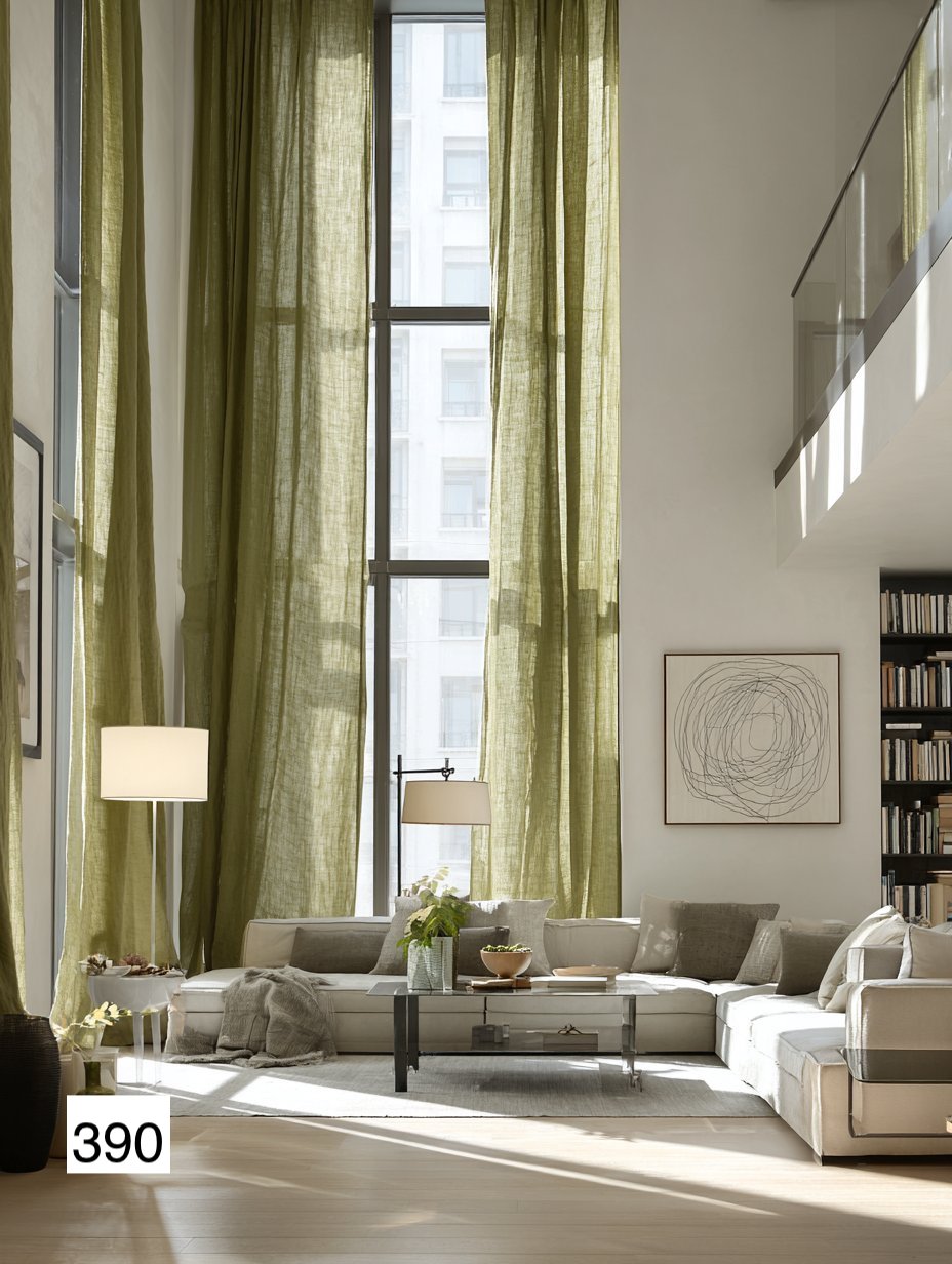 Modern Minimalist Linen Curtains in Smoky Grey（1 Panel）