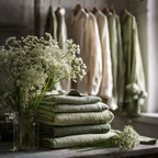 Natural Earthy Green Linen Curtain Panels  11 Colors（1 Panel）