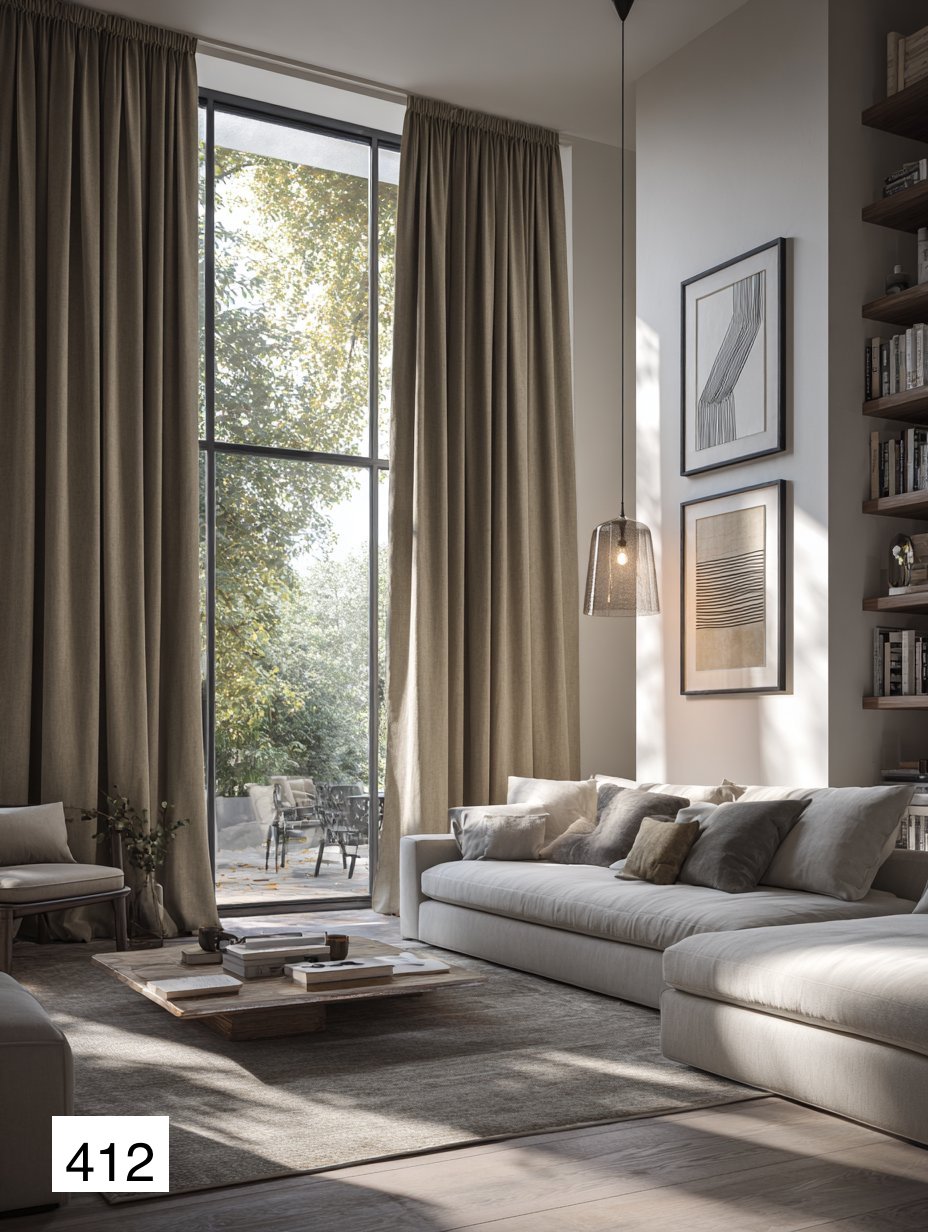 Quiet Luxury Beige Linen Curtains - Timeless "Old Money" Aesthetic 8 colors（1 Panel）