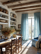 Rustic Farmhouse Blue Linen Drapes for Cozy Living 8 colors（1 Panel）