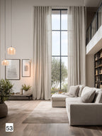 Quiet Luxury Beige Linen Curtains - Timeless "Old Money" Aesthetic 8 colors（1 Panel）