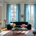 Classic French Navy Blue Linen Drapes: Timeless Elegance（1 Panel）