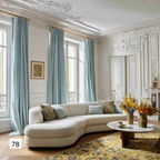 Classic French Navy Blue Linen Drapes: Timeless Elegance（1 Panel）