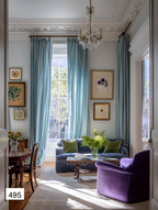 French Elegance Linen Curtains: 8 Signature Colors Collection（1 Panel）