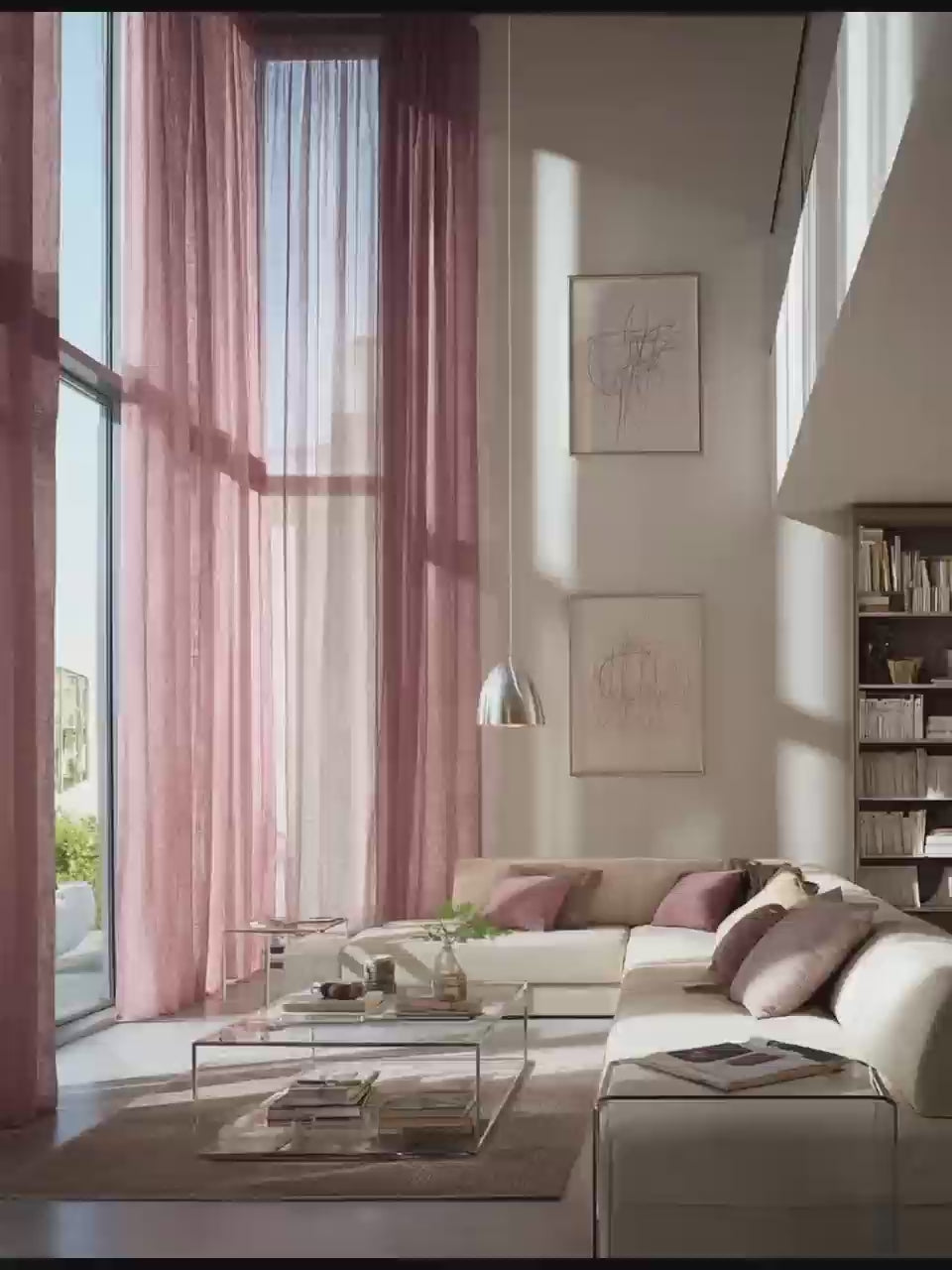 Modern Minimalist Linen Curtains in Smoky Grey（1 Panel）