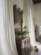 Classic American Vintage Linen Curtains - 9 Retro Colors（1 Panel）