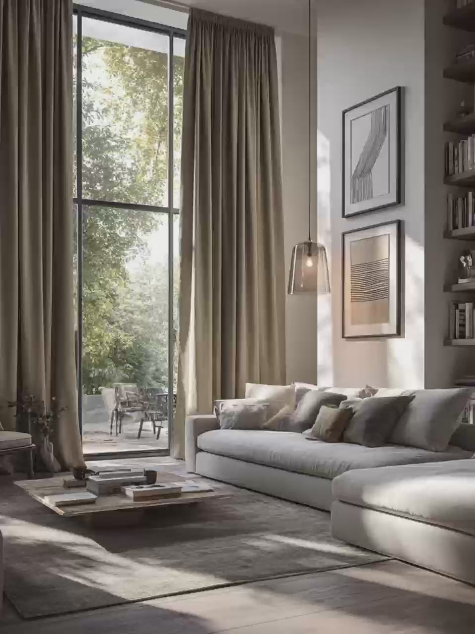 Quiet Luxury Beige Linen Curtains - Timeless "Old Money" Aesthetic 8 colors（1 Panel）