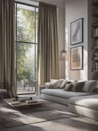 Quiet Luxury Beige Linen Curtains - Timeless "Old Money" Aesthetic 8 colors（1 Panel）